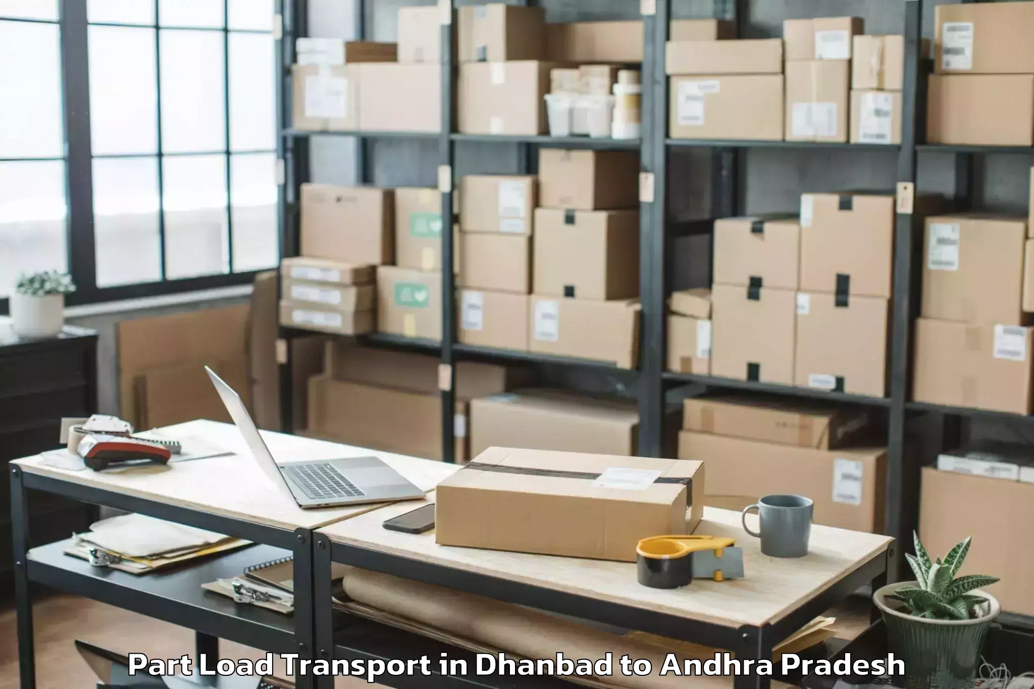 Leading Dhanbad to Narasaraopet Part Load Transport Provider